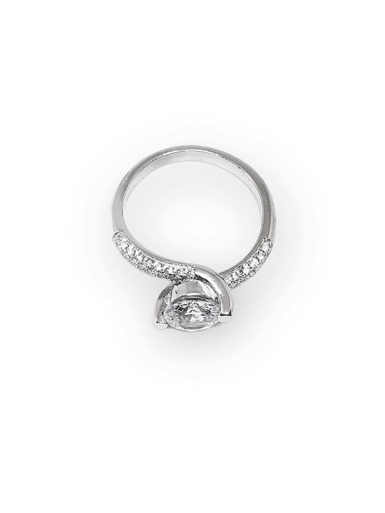 Buhay Women's Silver Ring with Zircon