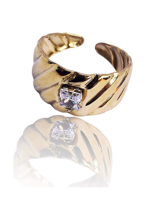 Buhay Women's Gold Plated Steel Ring