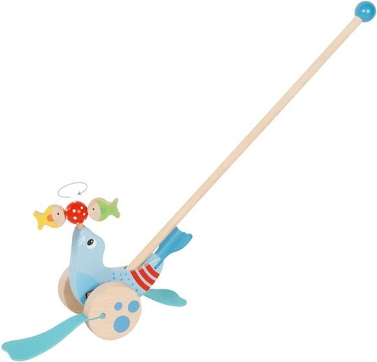 Goki Pull-Along Toy Seal made of Wood for 18++ Months