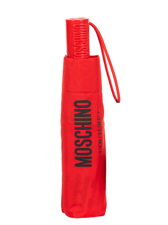 Moschino Ομπρέλα Βροχής Σπαστή Κόκκινη