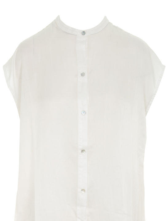 Langärmelig Damen Hemd White.