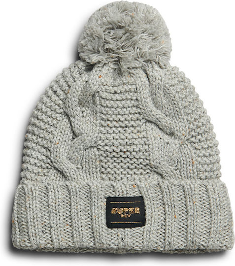 D4 Sdry Cable Knit Beanie Hat Beanie Unisex Beanie Knitted in Gray color