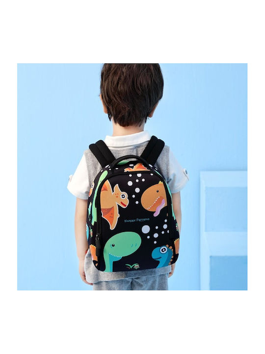 NOHOO Schulranzen Rucksack Kindergarten Schwarz 20 x 10 x 27cm