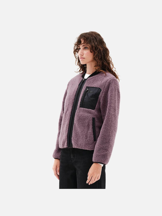 Emerson Scurt Jachetă de femei Puffer Reversibilă pentru iarnă Violet