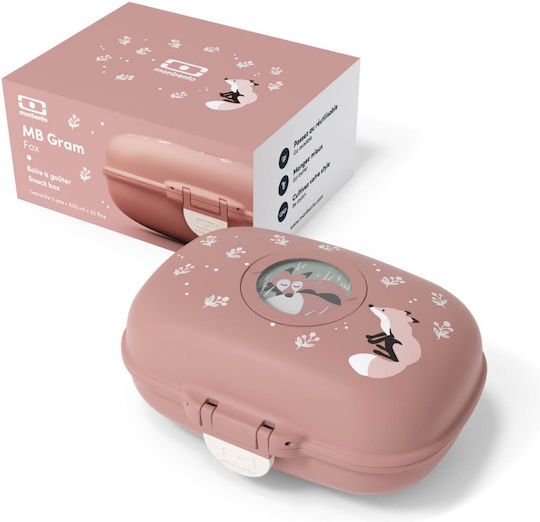 Monbento Mb Gram Πλαστικό Παιδικό Σετ Φαγητού 0.6lt Ροζ 14.8 x 11.4 x 11.4εκ.