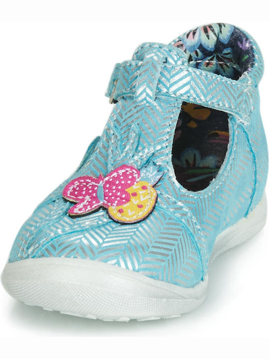 Kids Ballerinas with Adjustable Metal Clasp Turquoise