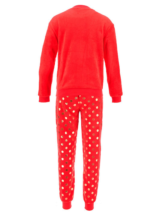 Superheroes Winter Women's Pyjama Set Fleece Red