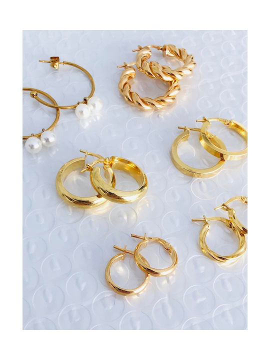 Buhay Earrings Hoops made of Silver Gold Plated