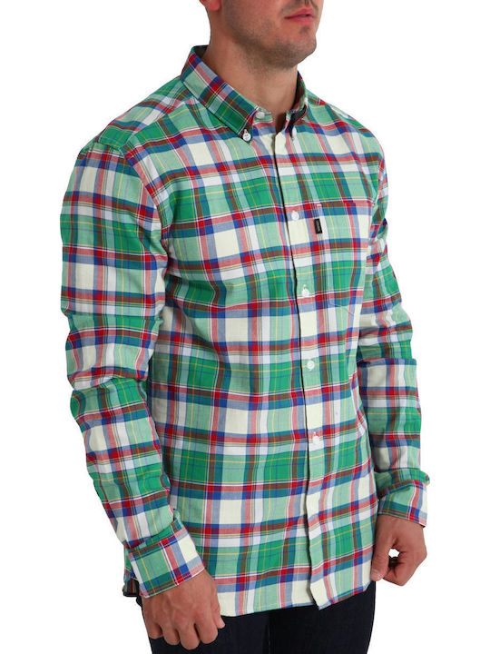 Langärmlig Baumwolle Hemd Polka Dot charcol