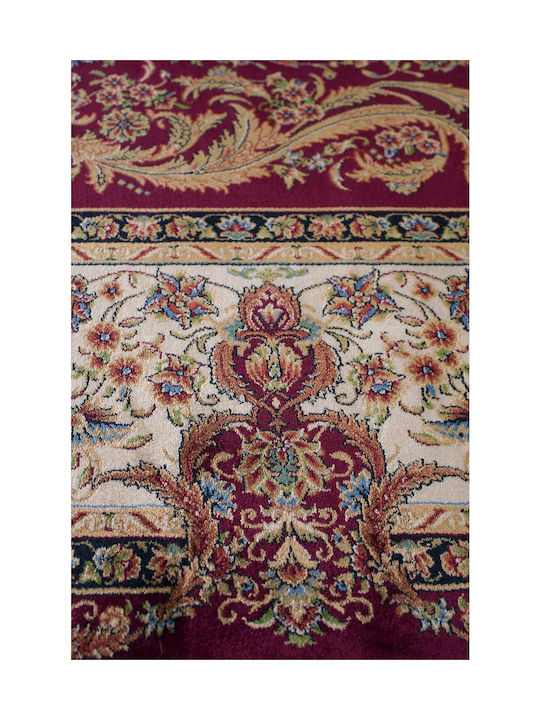 Viokarpet Qum 2035k Rug Rectangular Silk Bordo