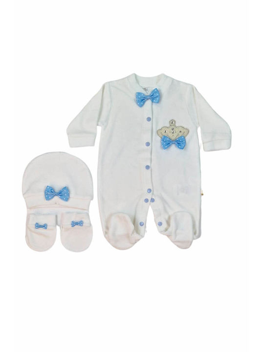 Annora Baby Set Baby Strampler Samt White