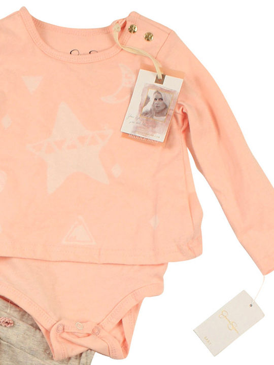 Jessica Simpson Baby Bodysuit Set Coral