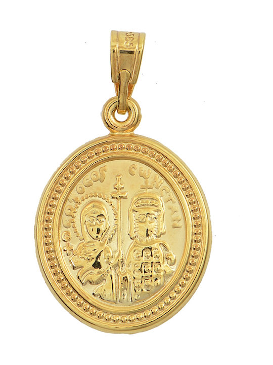 Koumian Pandantiv Talisman pentru copii Față și spate Constantinato din Aur 14K 830959