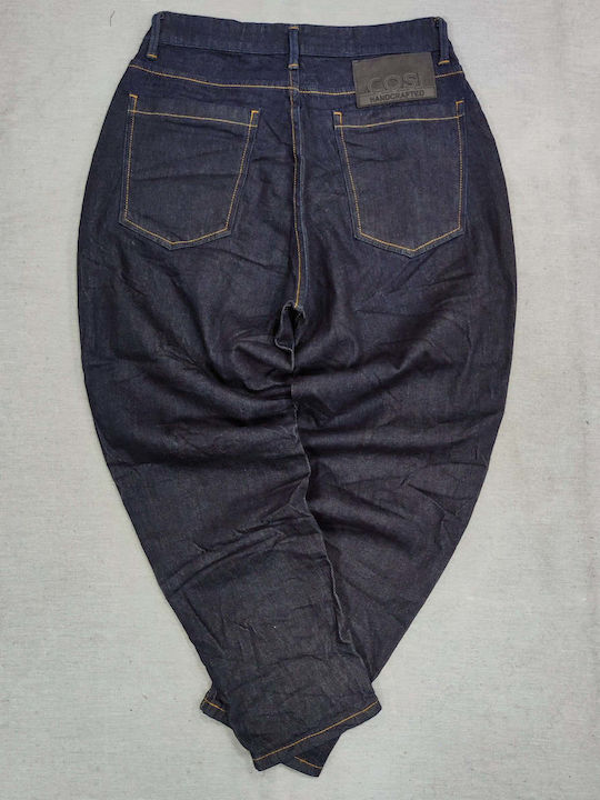 Pantalon De Blugi Elastic Pentru Bărbați Cu Fit Lejer Denim Închis