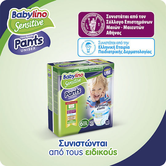 Babylino Diaper Pants Sensitive No 6 for 13-18kg 23 Pieces