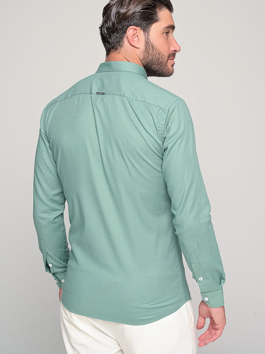 Men's Shirt Long Sleeve Cotton Mint