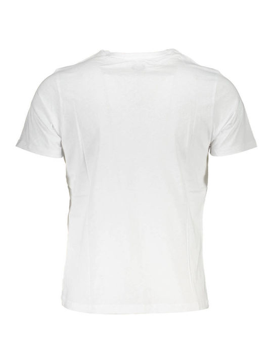 Gian Marco Venturi Herren T-Shirt Kurzarm Ausschnitt mit Reißverschluss Weiß