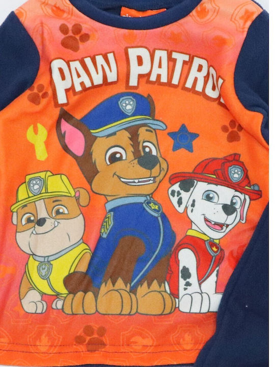 Nickelodeon Kinder Schlafanzug Winter Fleece Σκούρο Μπλέ Paw 52 04