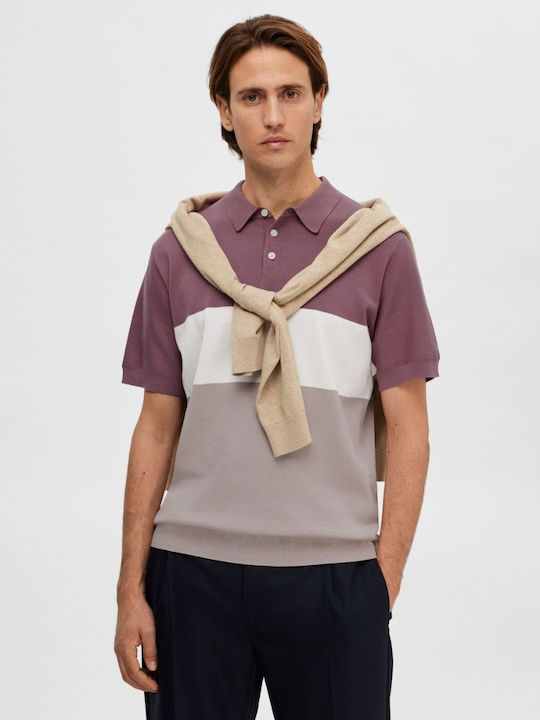 Short Sleeve Polo Shirt Wistful Mauve Fog Mel