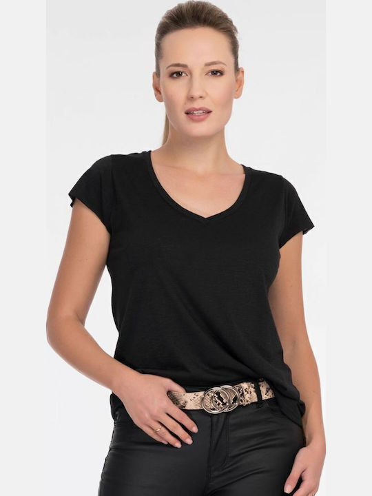 Damen T-Shirt Black