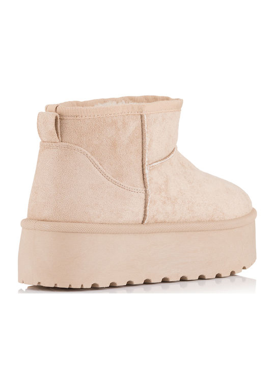 Stiefeletten Damen Beige