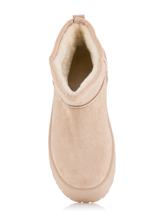 Stiefeletten Damen Beige