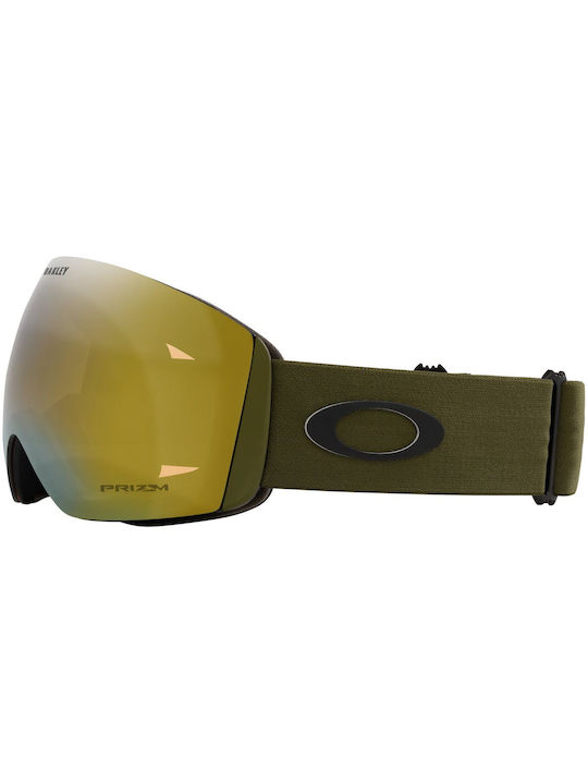 Oakley Μάσκα Σκι & Snowboard Ενηλίκων Πράσινη με Φακό Φιμέ σε Πράσινο Χρώμα