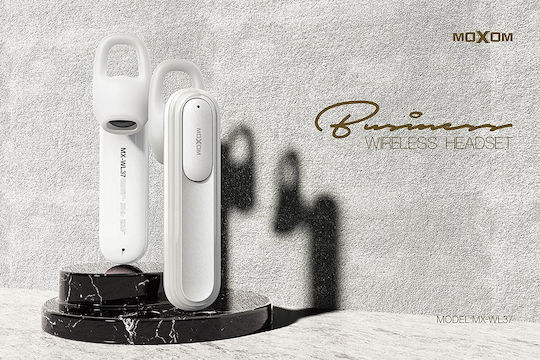 Moxom MX-WL37 In-Ear Bluetooth-Freisprecheinrichtung Kopfhörer mit Ladeetui Weiß