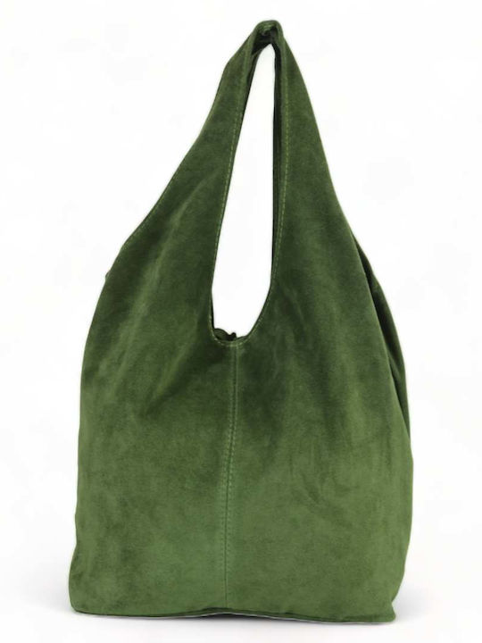 Passaggio Leather Leather Women's Bag Shopper Shoulder Green