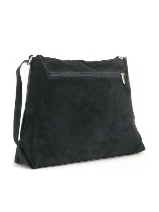 Damentasche aus Leder Suede Schwarze