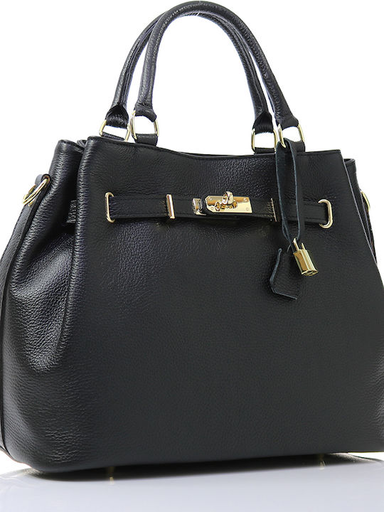 Passaggio Leather Leather Women's Bag Tote Handheld Black