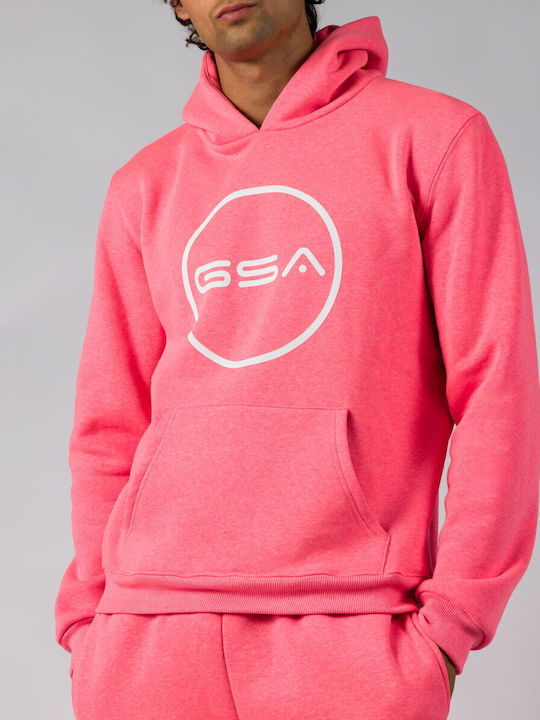 GSA Men's Sweatshirt with Hood Pink Neon