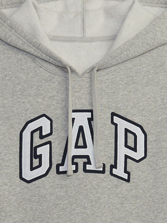 Long Women's Sweatshirt Hooded light heather gray