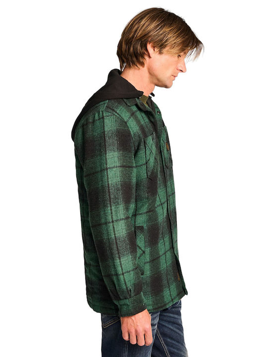 Staff Men's Shirt Overshirt Long Sleeve Plaid