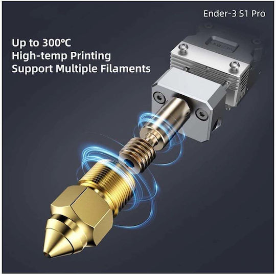 Creality3D Ender-3 S1 Pro Συναρμολογούμενος 3D Printer με Σύνδεση USB και Card Reader