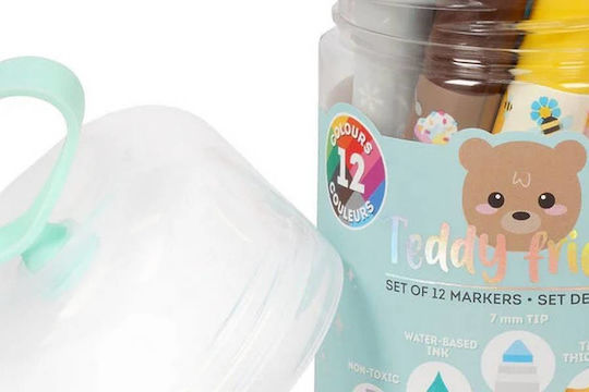 Legami Milano Μαρκαδόροι Υπογράμμισης Teddy Friends Σετ 12 χρώματα
