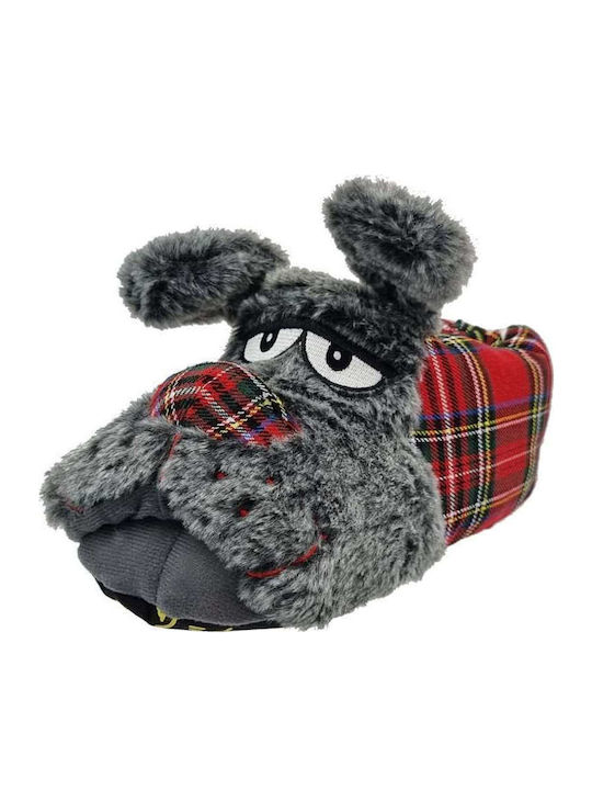 Women's Slippers with Animals Gray