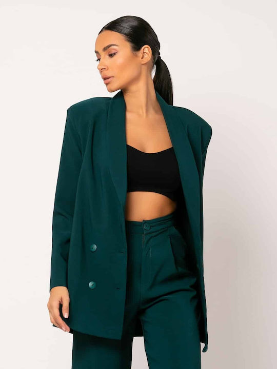 Noobass Lung Blazer pentru femei Sacou Cypress