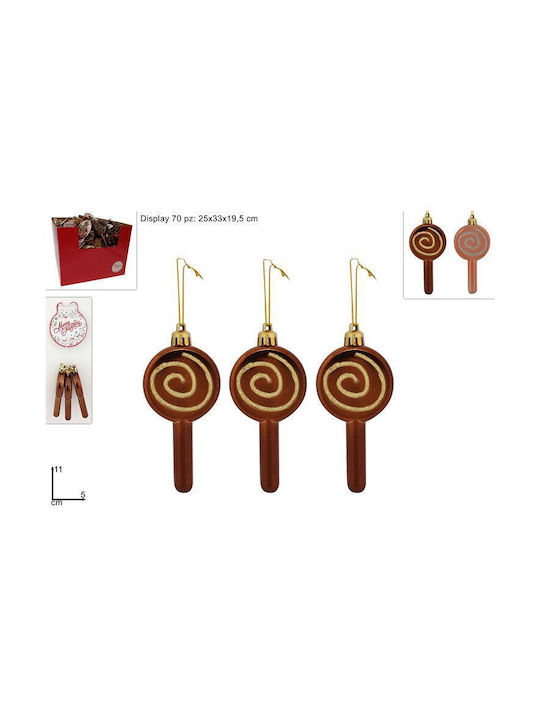 Due esse Christmas Set Ornaments Brown 5x11cm