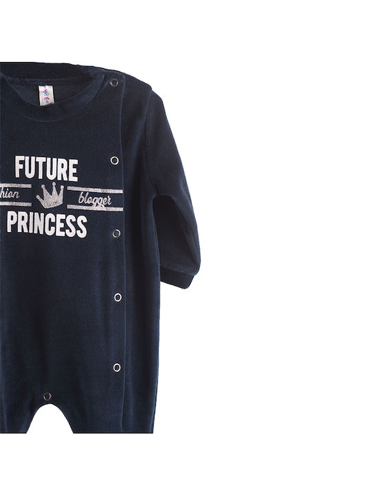 Dreams Baby Bodysuit Velvet Navy Blue