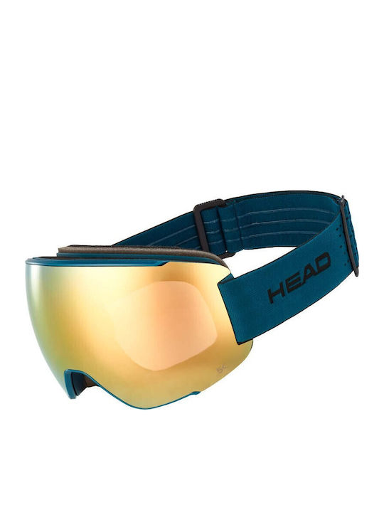 Head Masca de schi și snowboard Pentru adulți Albastru cu Lentilă în culoarea Auriu