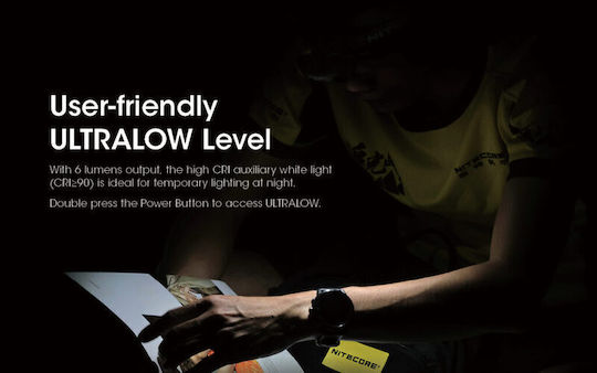 NiteCore Headlamp LED IP66 with Maximum Brightness 550lm Nu31 Gray