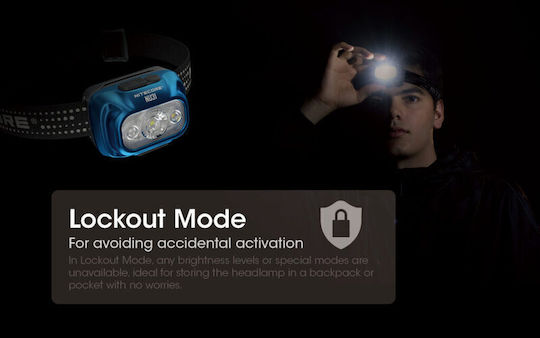 NiteCore Headlamp LED IP66 with Maximum Brightness 550lm Nu31 Gray
