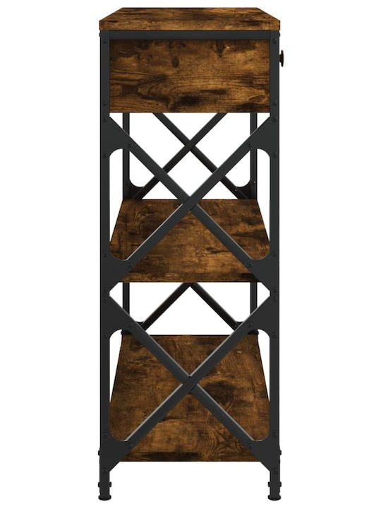 Console Table Wood & Metal Smoky Oak L75xW28xH75cm