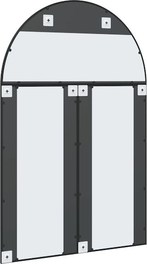 vidaXL Wall Mirror Full Length with Black Metallic Frame 150x100cm 1pcs