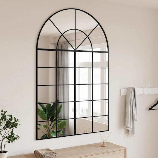 vidaXL Wall Mirror Full Length with Black Metallic Frame 150x100cm 1pcs