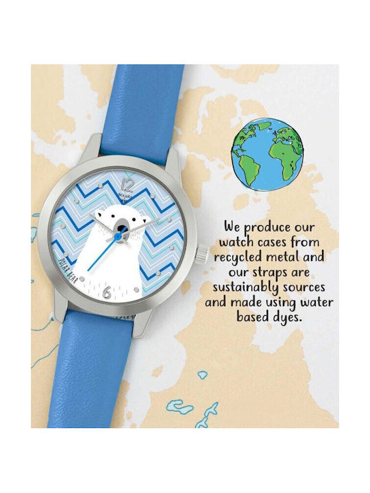 Tikkers Kids Watch with Leather Strap Blue