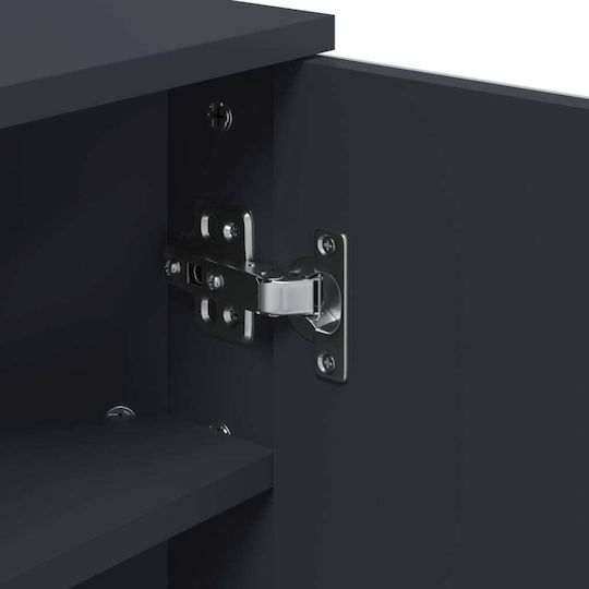 vidaXL Καθρέπτης Μπάνιου με Ράφι & Ντουλάπι 30x24cm Γκρι