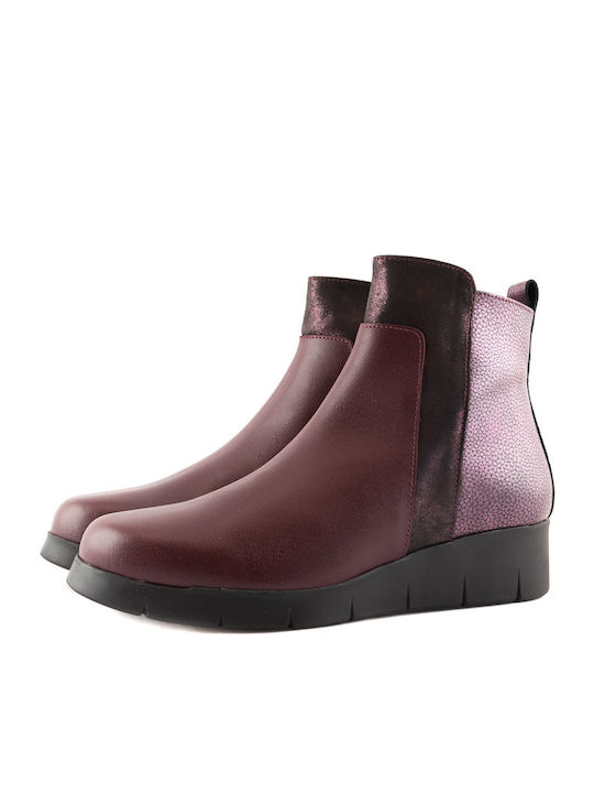 Patricia Miller Leather Women's Chelsea Boots Burgundy