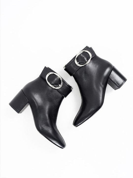 What For Leather Women's Ankle Boots Black